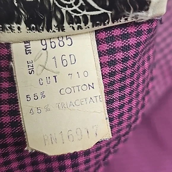 Vintage Demi Tasse dress Union made ILGU see measurements for sizing. - Picture 9 of 15